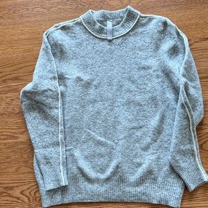 Athleta Womens Light Gray Crewneck Sweater